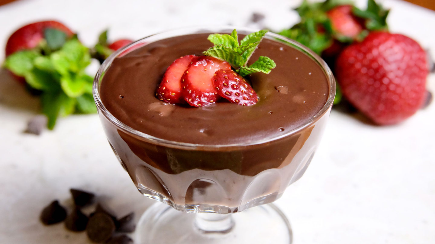 Dairy Free Chocolate Pudding made with Plant Based Milk - Mia's Cucina