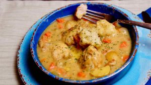 Light Chicken and Dumplings - Mia's Cucina
