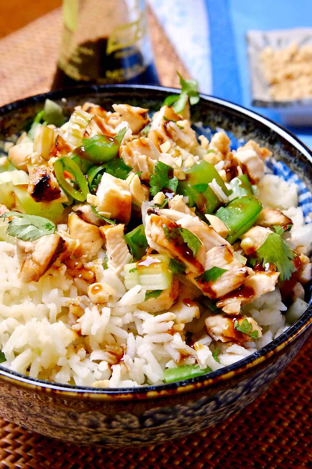 Easy Rice Bowl with Grilled Hoisin Chicken - Mia's Cucina