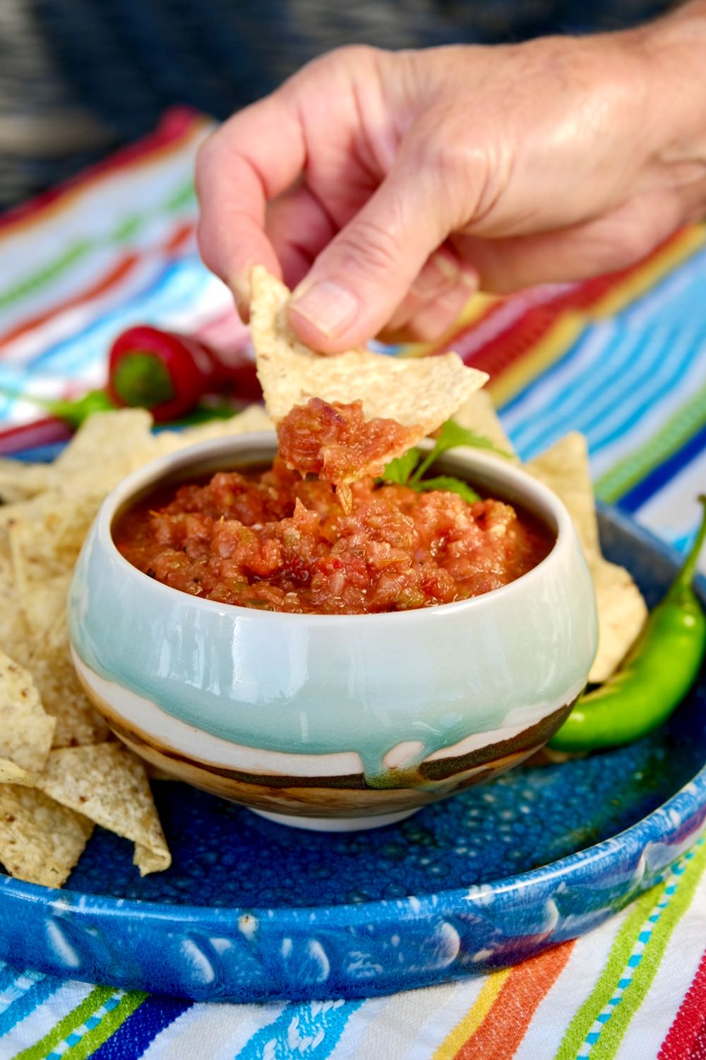 Easy to Make Fire Roasted Salsa - Mia's Cucina